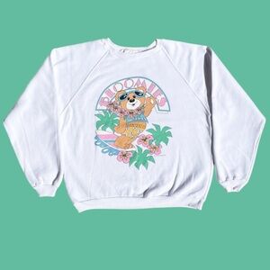 Vtg 80s Bloomingdales Bloomies Surf Bear Sweatshirt Gad Sport 1988 (L) 22 x 24